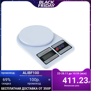 

Kitchen scales LuazON LVK-704, electronic, up to 7 kg, white