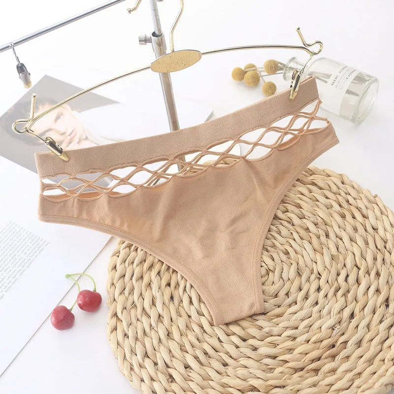 Women's Sexy lingerie Thongs G-string Underwear Panties Briefs Ladies T-back sexy sports fitness seamless high waist seamless - Image 3