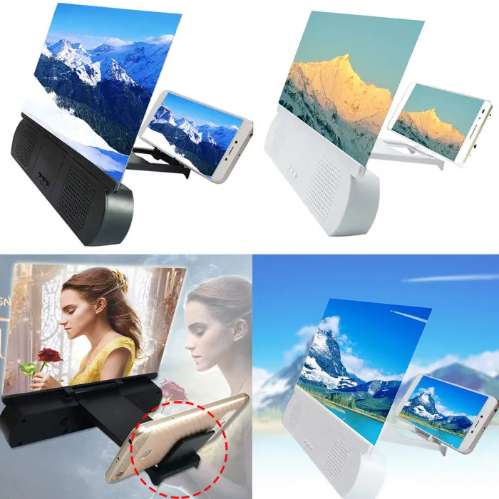 12 дюймов 3D увеличитель экрана с Bluetooth Динамик фильмы усилитель подходит для IOS и Android, IJS998