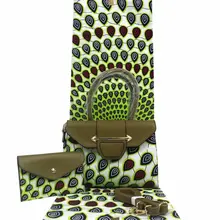 Новейший модный дизайн, восковая сумка Kente, африканская восковая печать, сумочка с сумочкой, 3 шт./африканская восковая Ткань для шитья платья