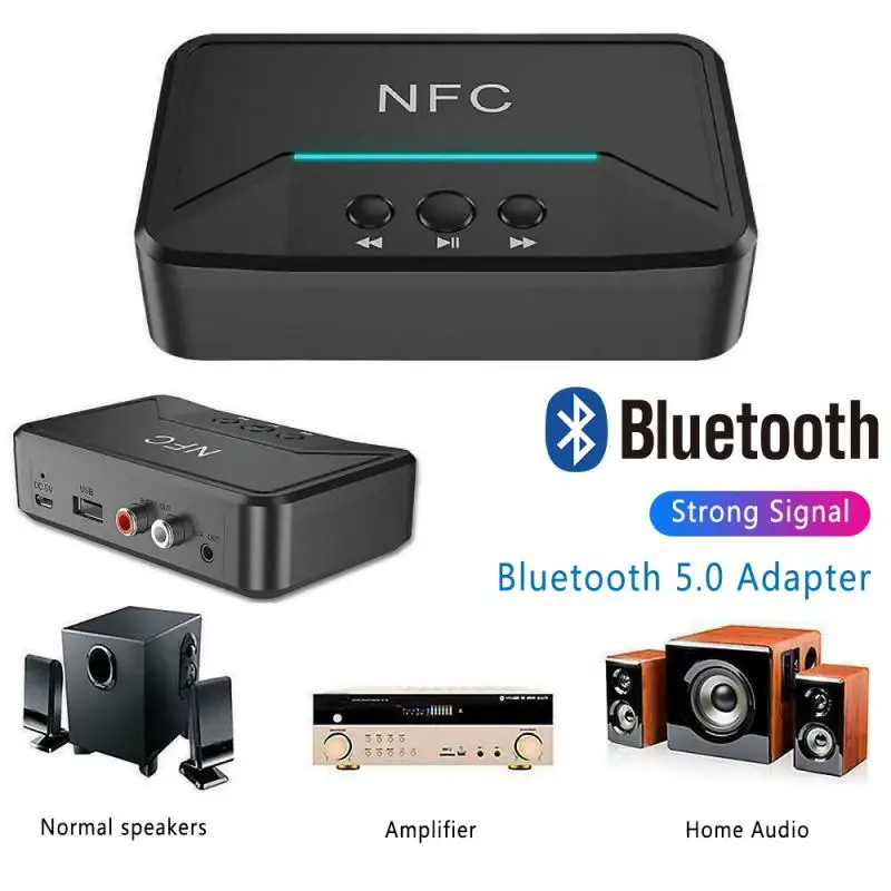 Беспроводной Bluetooth 5 0 приемник RCA APTX NFC 3 мм разъем Aux USB HiFi стерео аудио адаптер