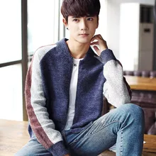 Striped Zipper Sweater Long Leeve for Men Casual Gray Fashion Sweater Knitted Loose V-neck Mens Designer Sweater