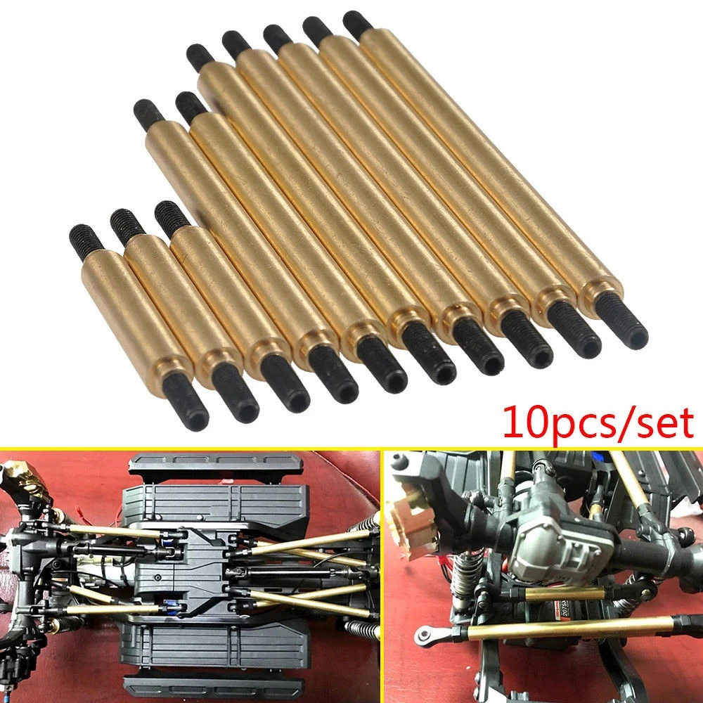 

YEAHRUN 10pcs Metal Steering & Suspension Linkage Kit Upgrade for 1/10 RC Crawler TRAXXAS Trx-4