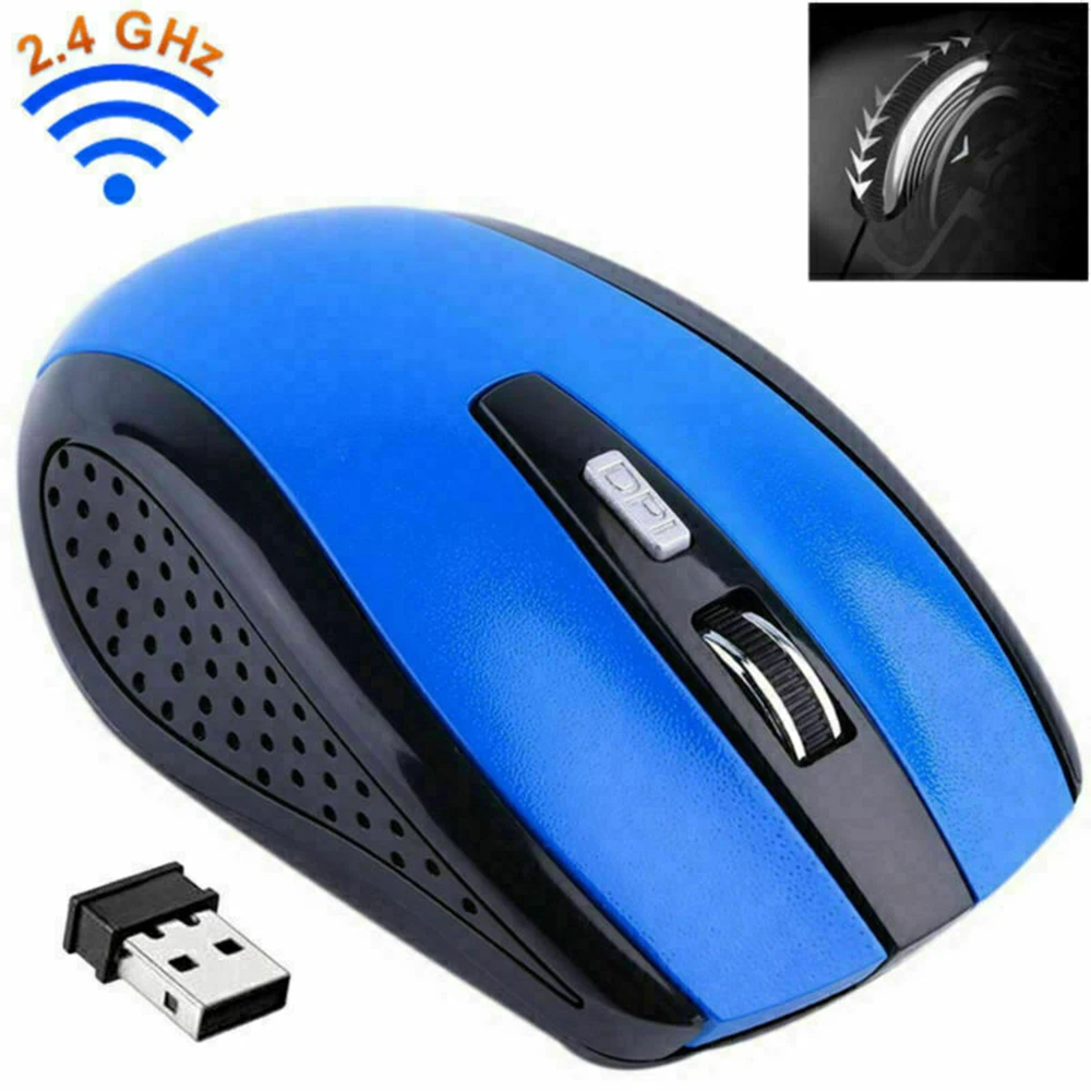 

2.4Ghz Wireless Gaming Mouse 2 AAA Batteries USB Computer high sensitivity Gamer Mouse Portable PC & Laptop Accessories D40