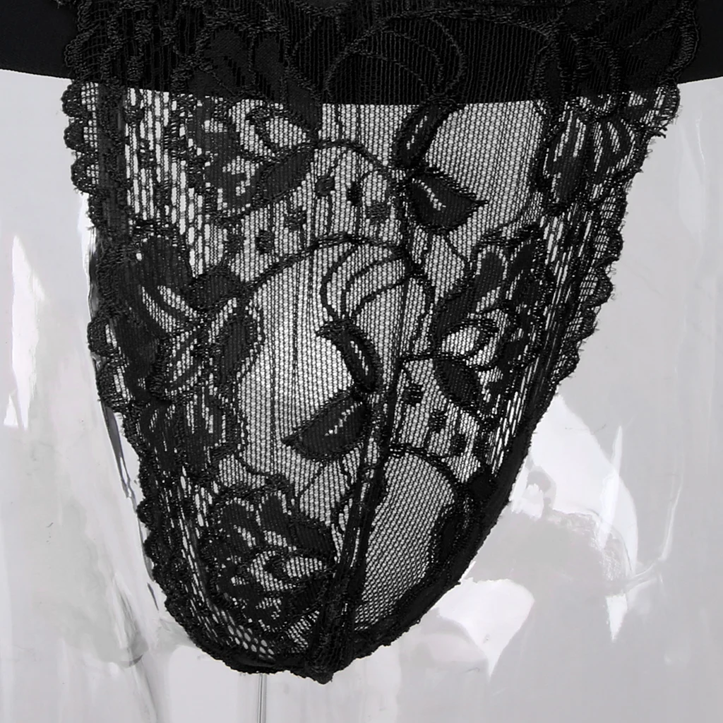 Men's Sexy Lace Panties Pouch Briefs Underwear Bikini G-string Thongs for Man