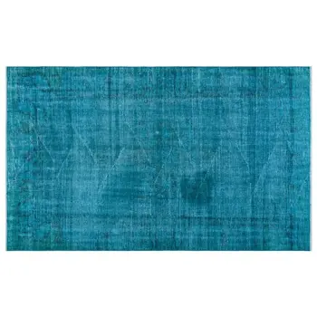 

Handmade Turquoise Vintage Overdyed Turkish Area Rug 154x253 Cm-5'1''X8'4''