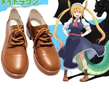 

New Anime Kobayashi san no Maid Dragon Cosplay Shoes Miss Kobayashi's Dragon Maid Tooru Color Brown Cosplay Shoes