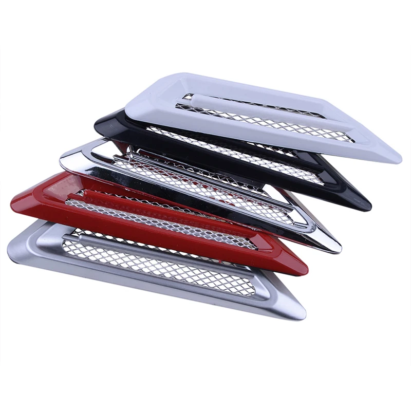 Car Side Wing Cover Shark Gill Shape Fender Vent Air Flow Spoiler Decorative Sticker car stickers car spoiler accessories