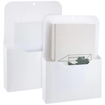 

2 Pieces netic File Holder, for Notebooks, Letter, Pen, Markers, Suitable for Whiteboard, Locker, Container (M)