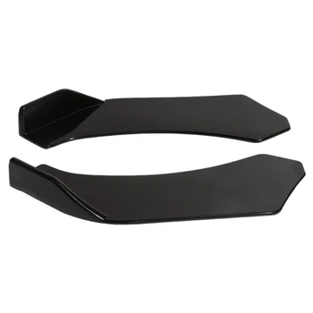 

2Pcs Universal Car Front Shovel Bumper Lip Splitter Chin ABS Spoiler Black