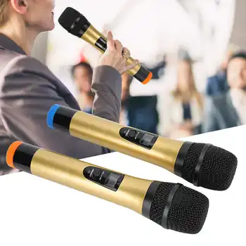 

1 Turn 2 VHF Handheld Wireless Microphone KTV Karaoke Party MIC Set Stable Signal hot