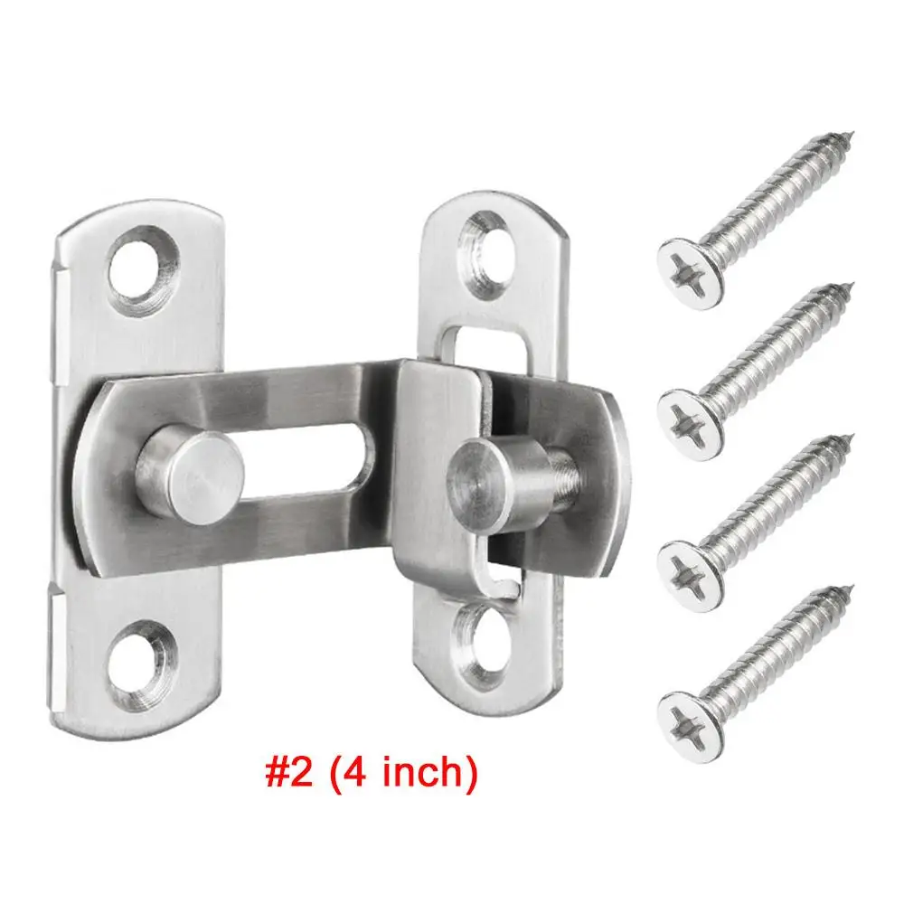 Дверная защелка болт из нержавеющей стали дверная Пряжка прочная 90 ° изогнутый