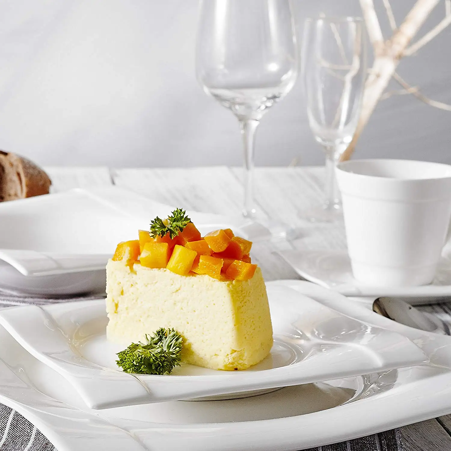 Vancasso 30 шт. белый фарфор Dinnerplate набор в комплекте 6 шт чашки/блюдца/обеденные