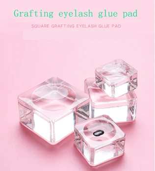 

Grafting Eyelash Drop Glue Square Glass Gasket A variety of beauty eyelashes special glue crystal crystal gasket