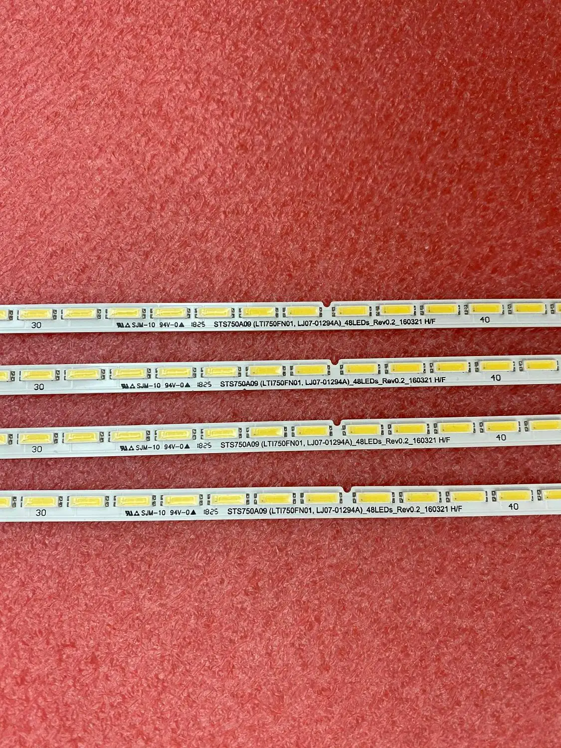 Новые 4 шт. 410 мм светодиодный подсветка полосы для 75 дюймов ТВ BN96-01294A STS750A09 LTI750FN01 LJ07-01294A_48 светодиодный s