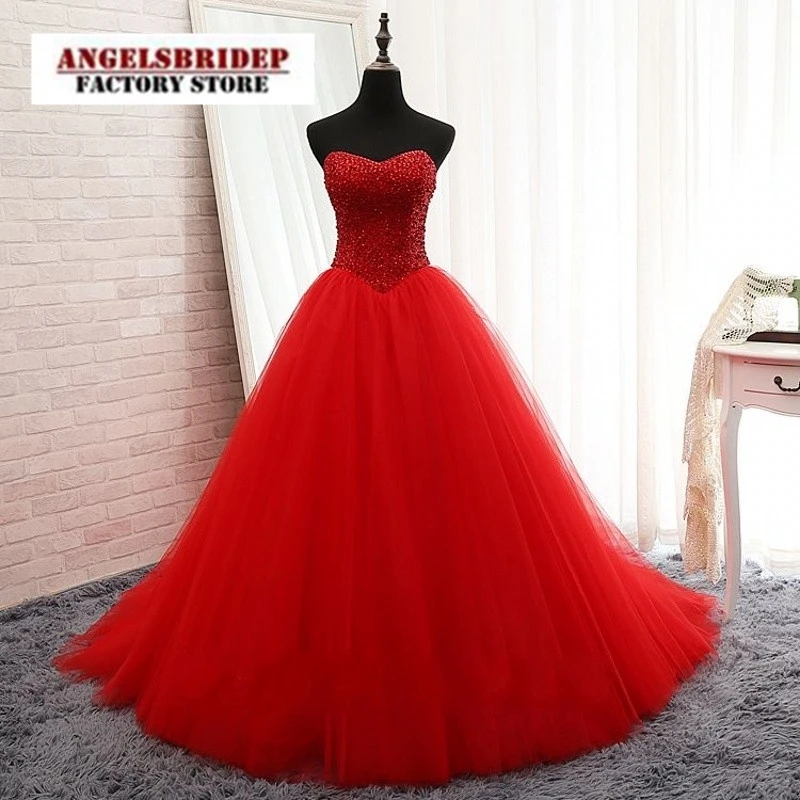 

Sexy Full Beaded Ball Gown Wedding Dresses Long Bridal Gowns Plus Size Sweetheart Wedding Gowns Robe De Mariee Court Train