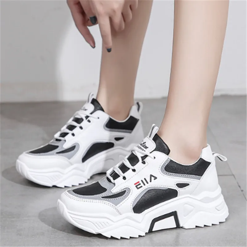 

white Sneakers Women 2020 leather Casual Shoes Female Fashion woman Sneaker Lace Up High Leisure Women Vulcanize Shoe Platform