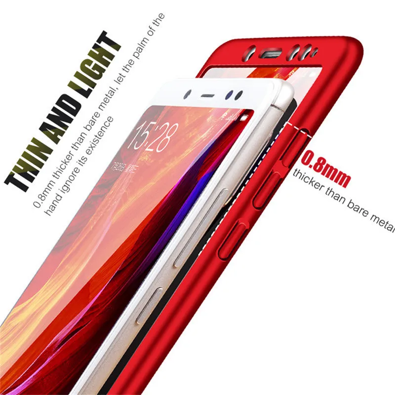 3-в-1 Пластик чехол+ Стекло полное покрытие 360 для Xiaomi mi A1 A2 lite чехол mi 8 lite Xiaomi mi x 2 Max 2x3 чехол+ закаленное Стекло