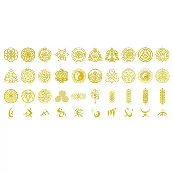 

40Pcs Copper Orgonite Sticker Tree Life Energy Tower Pyramid Epoxy Resin Crafts DXAA