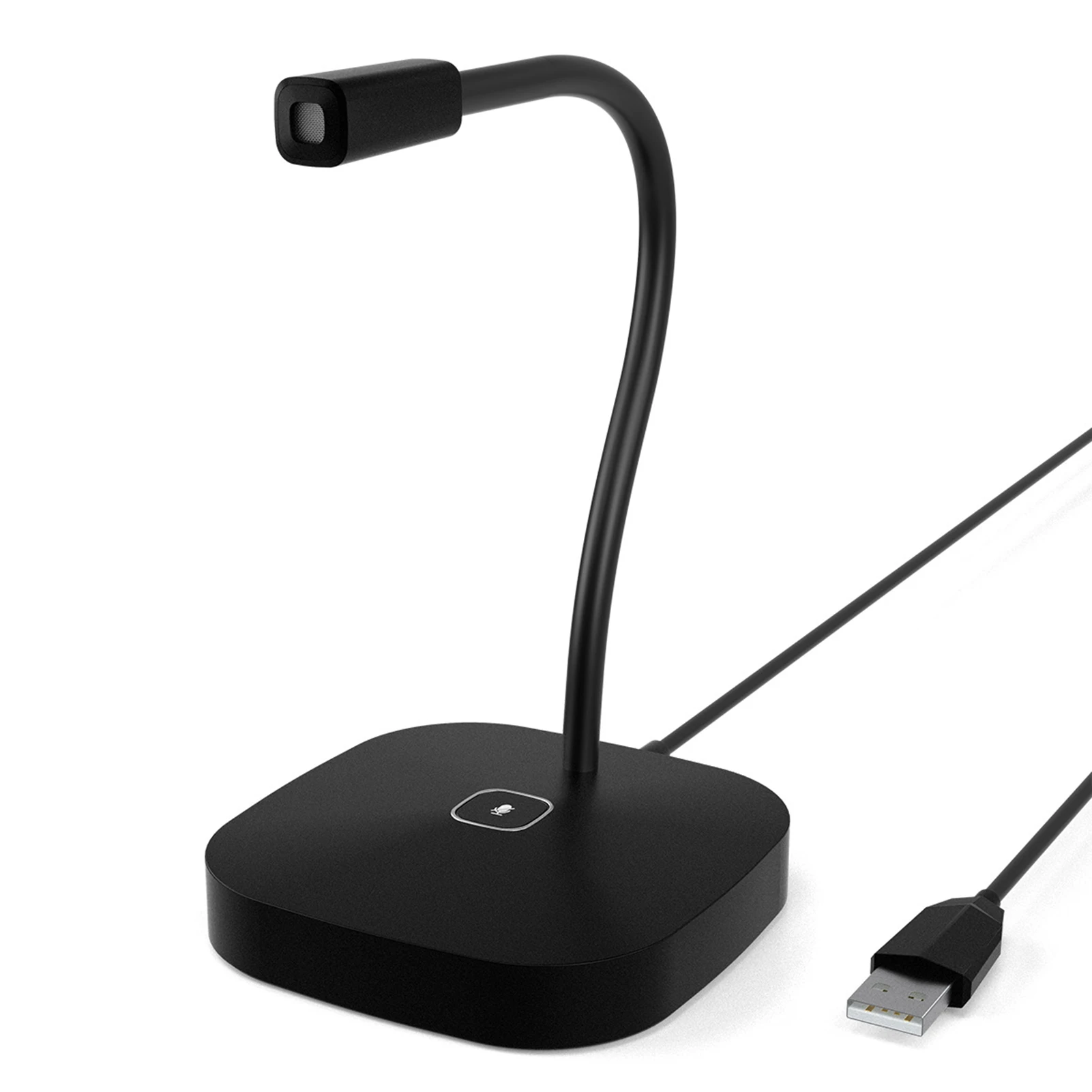

Muslady USB Computer Microphone Desktop Conference Live Video Game Condenser Omnidirectional 360-degree Pickup Adjustable Shaft