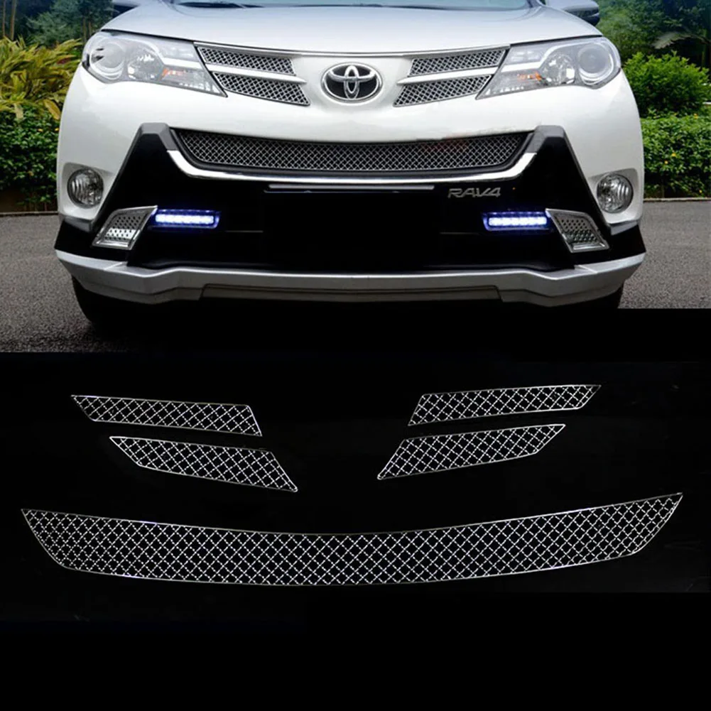 Решетка из нержавеющей стали для Toyota RAV4 2014 решетка против насекомых | Автомобили