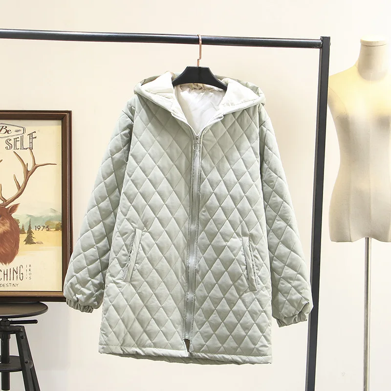

Oversize Women's Parka Winter Warm New 2020 Loose Simple Padded Jacket Hooded Korean Coat
