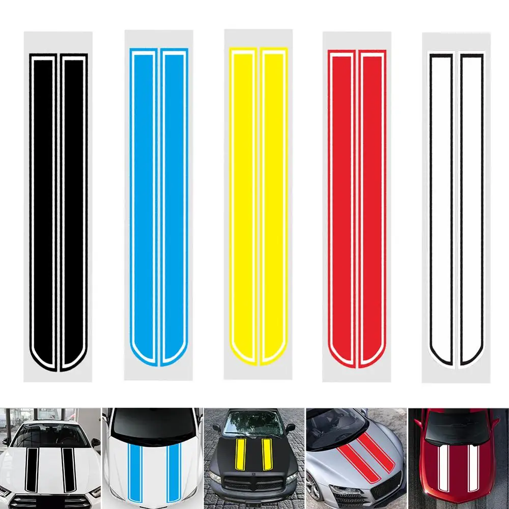 

Car Stickers Car Styling Auto Motorcycle Sticker Hood Engine Cover DIY Stripe Decoration Reflective