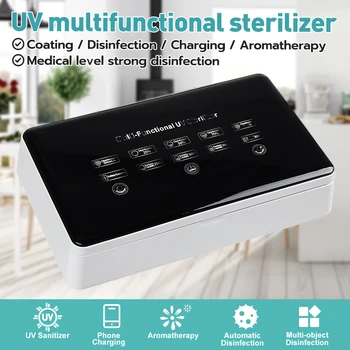 

Upgrade Touch screen UV Sterilizer Box Phone Wireless charging Disinfection Cabinet for Mask Jewelry Aromatherapy Esterilizador