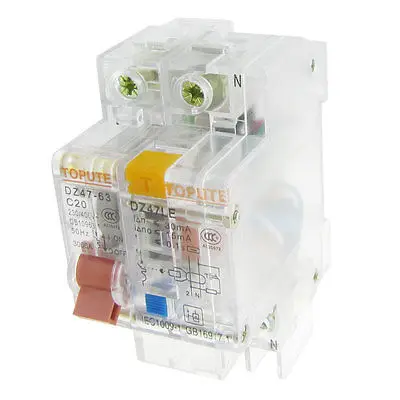 

Transparent AC 230V 400V 20A 1P+N Earth Leakage Circuit Breaker