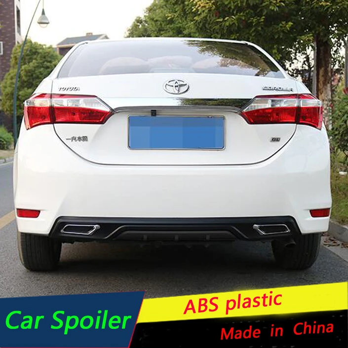 Para Toyota corolla alerón trasero difusor de parachoques trasero Protector Fit 2014 2015 2016 2017 corolla kit cuerpo alerón trasero borde|Parachoques| - AliExpress