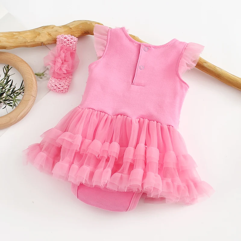 Girls Dress Baby Girl Dress Ruffles Lace Short Sleeve Summer Baby Girl Dress Princess Party Dresses