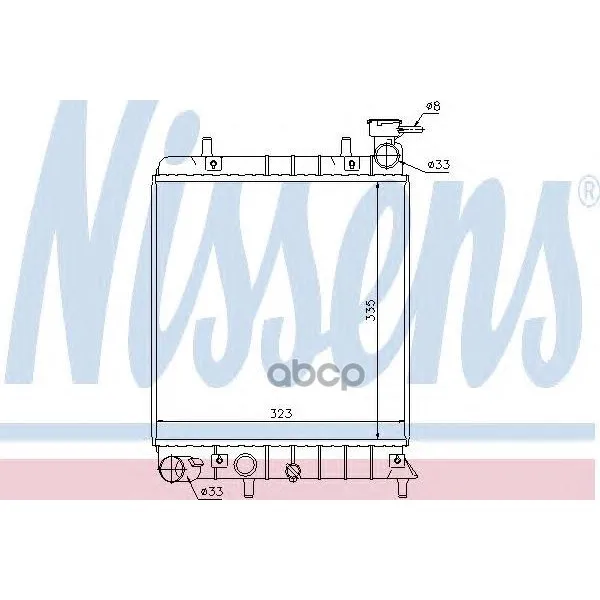 Радиатор Hyundai Accent(Тагаз) 1.5/1.6 03- Nissens 67022 Nissens арт. 67022