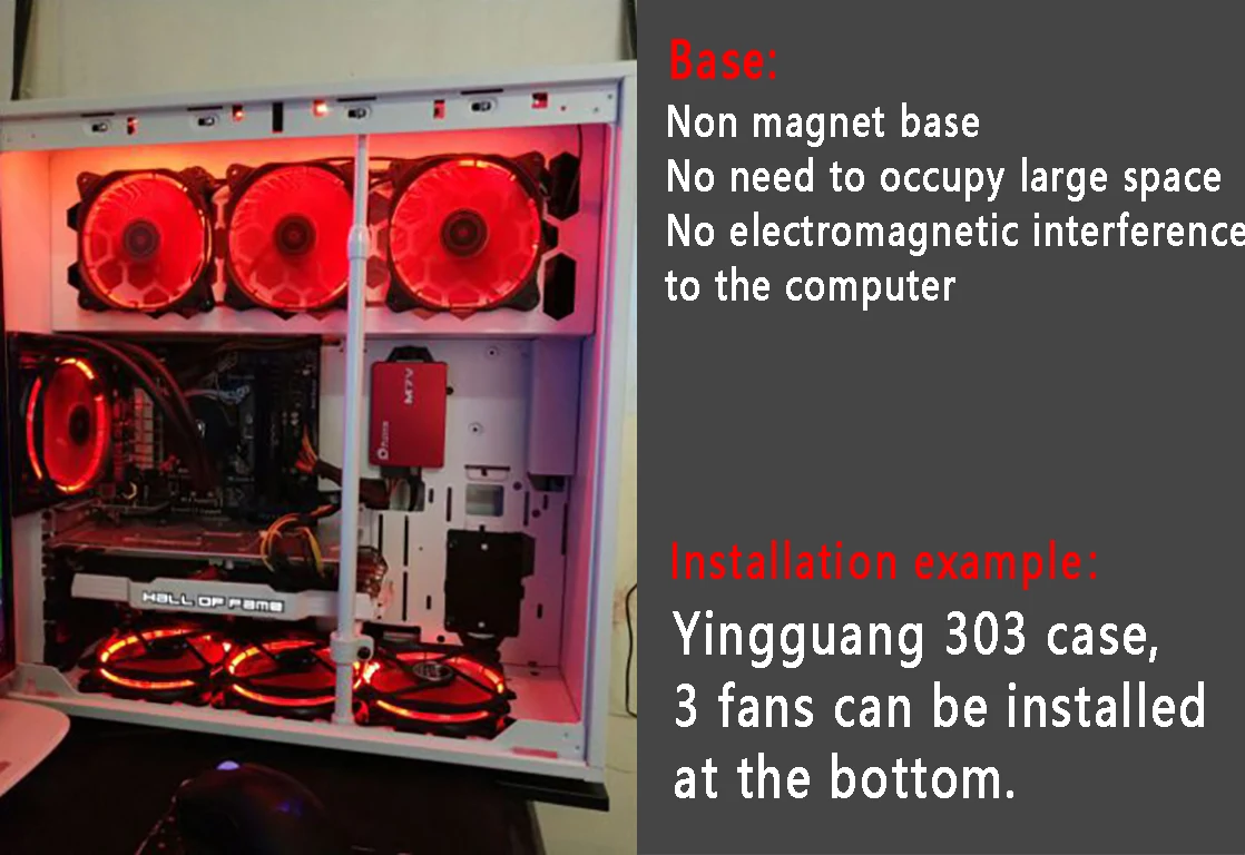 Scalable Nonmagnetic Graphics Card Holder Cpu Tower Cooling Fan Metal Stand Gpu Frame Monitor Bracket Diy Kits Integrated Circuits Aliexpress