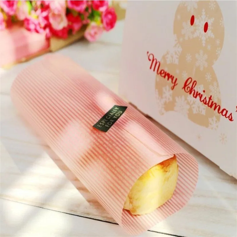 50Pcs Christmas Wax Paper Food Wrapper Paper For Bread Sandwichs Burger Fries Oilpaper Packaging Nonstick Baking Wax