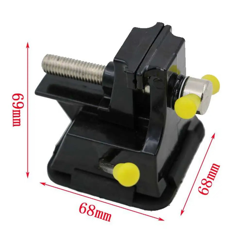 Miniature Tabletop Vise with Suction Cup Vice for Electronics Modeling Jewelry Hand Tool(Black