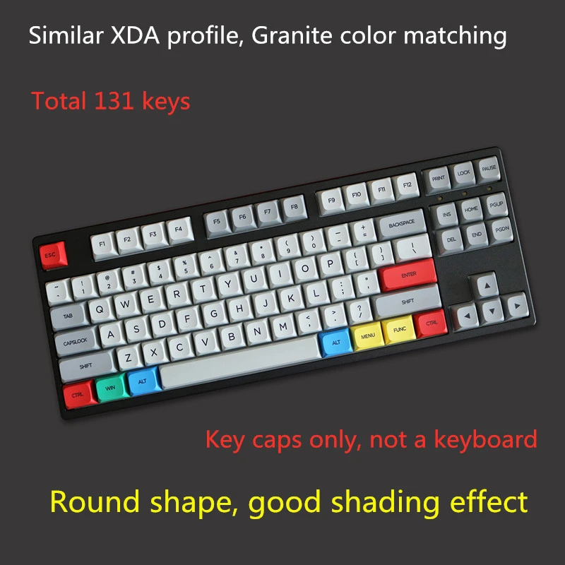 Conjunto de Granito e 9009 Pbt Tintura Subbed Tampões Chaves para mx Switch Teclado Mecânico Xda Perfil Retro Cinza Branco Keycap 1.5 mm 1