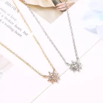 

European And American Style Fashion Necklace Temperament Sun Flower Ladies Clavicle Chain Popular Classic Star-strand Necklace
