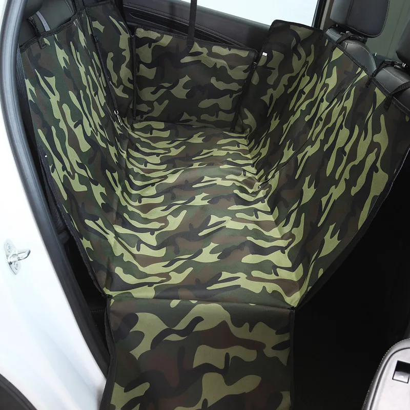 Oxford Footprint переноска для домашних собак задний водонепроницаемый чехол на сиденье автомобиля для питомца коврики Гамак Протектор с ремнем безопасности - Цвет: Style6 Camouflage