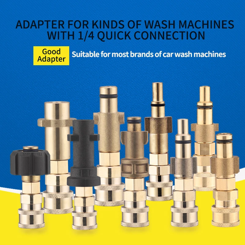 Adapter For High Pressure Washer Machine Quick Connector 1/4" to Spray Gun Wand Lance Adapter 1/4" Quick Plug For Karcher 2
