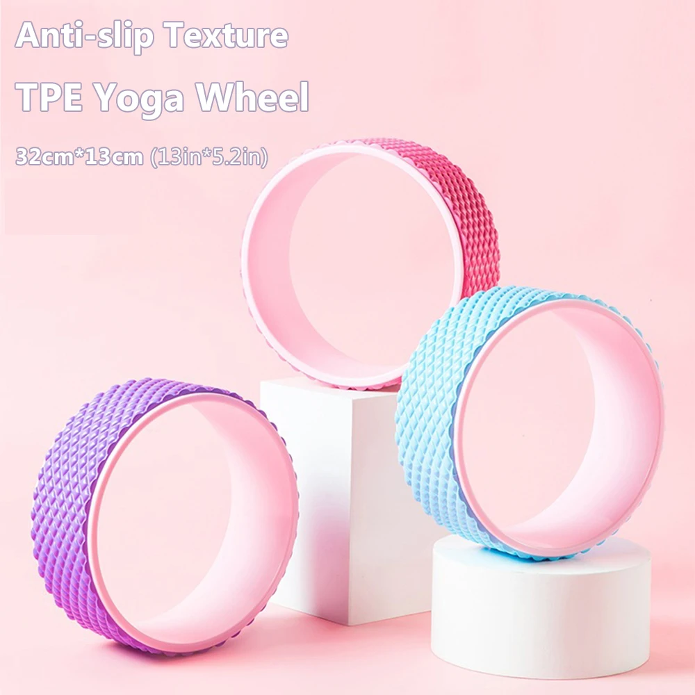 

Pilates Circles TPE Yoga Wheel 3D Massage Fitness Roller Back/Waist Bodybuilding Yoga Circle Training Gym Professional Equipment