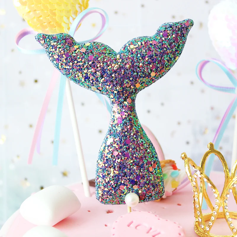 1 шт. Испанский С Днем Рождения хвост русалки торт Топпер feliz cumpleanos Ариэль принцесса ребенок душ День Рождения Декор детские игрушки