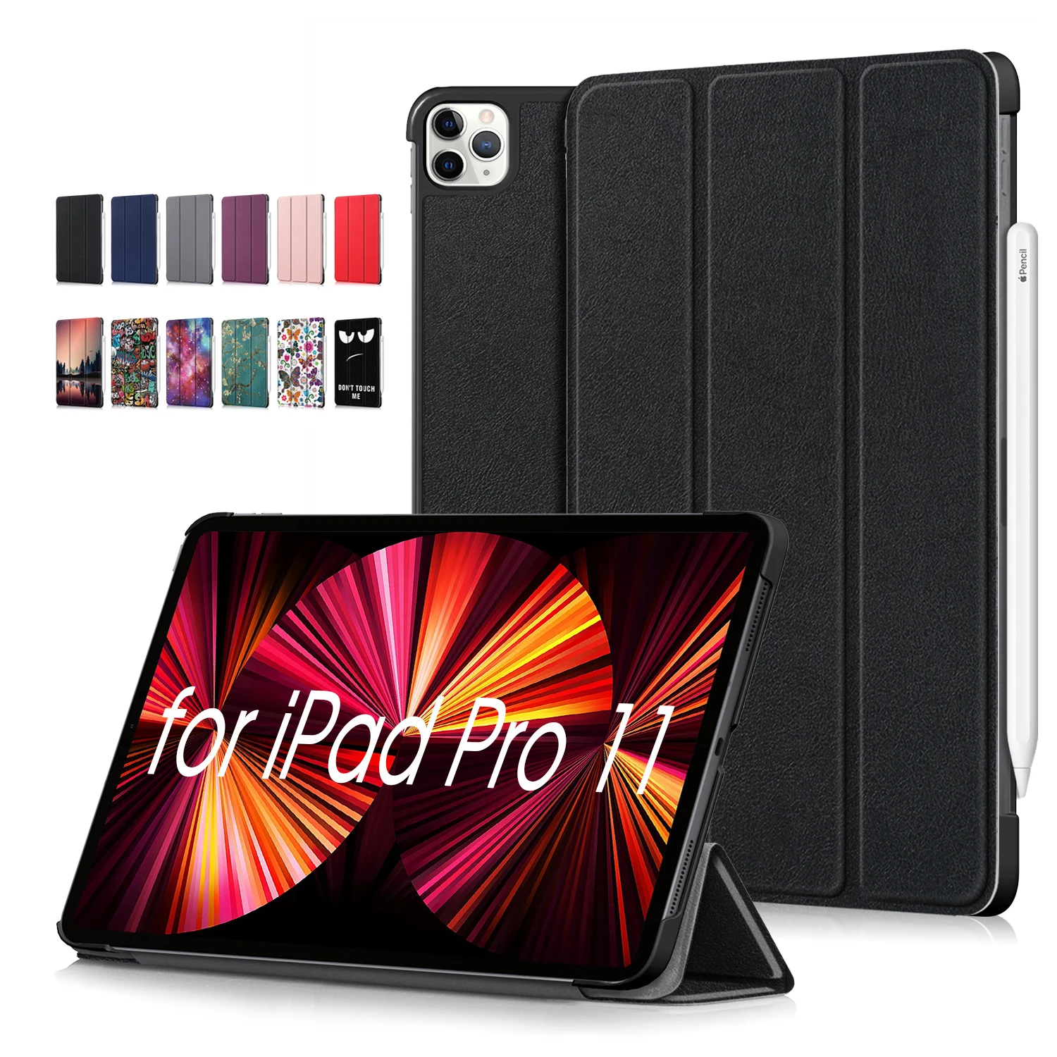 For iPad Pro 11 Case 2021 3rd Gen,Fits iPad Pro 11 2018 2020 tablet,Multi Angle Magnetic Back Cover for iPad Air 4 2020 Case