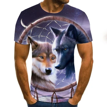Camiseta con estampado 3d de animales para hombre y mujer de camiseta de verano a la moda de talla grande ropa para hombre