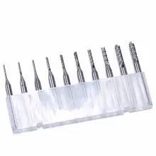 

10Pcs/Set Tungsten Carbide Extended PCB Corn Cutter CNC Engraving Wood Router Corn Milling Cutter PCB Drill Fast Shipping