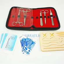 Хирургический шов модель Тренировочный Набор Кожа работать шов модель для практики тренировочный комплект игл ножницы инструмент