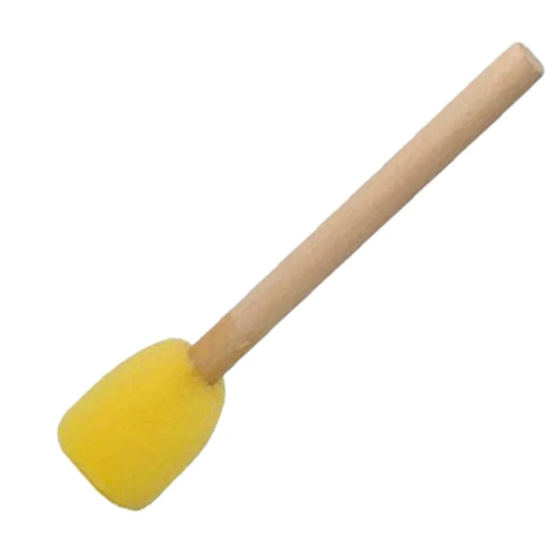 Yellow Подарки для детей, 20 шт., детская губка с тиснением, акварельный порошковый уплотнитель, акриловая кисть для рисования, ручка, желтый цвет - Цвет: Yellow