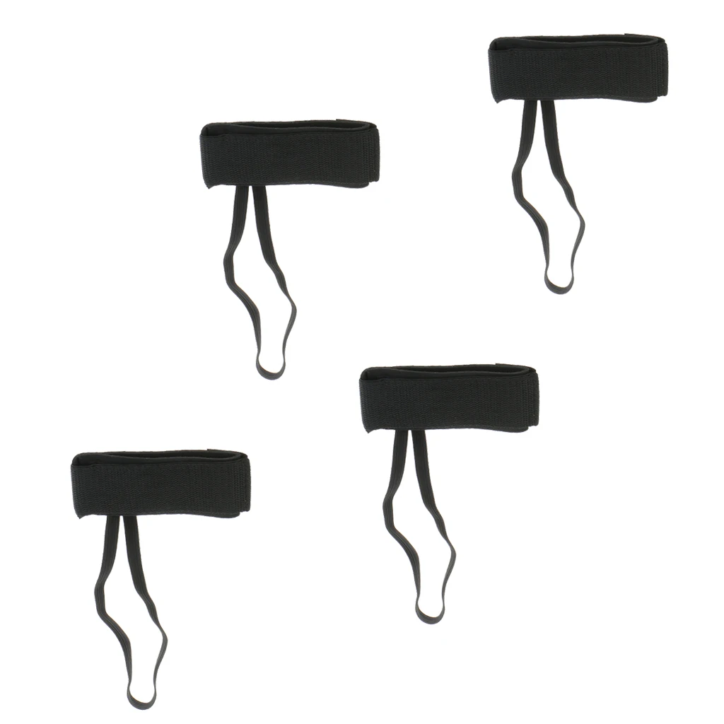 2 Pairs Adjustable Bodyboard Body Board Fin Savers Tethers Leashes Flippers Swim Dive Fins - Black