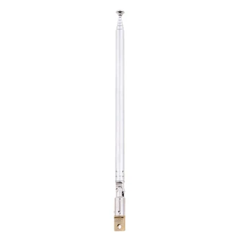 

Stainless Steel 50cm 20" 6 Sections Telescopic Antenna Replacement For FM Radio TV AD
