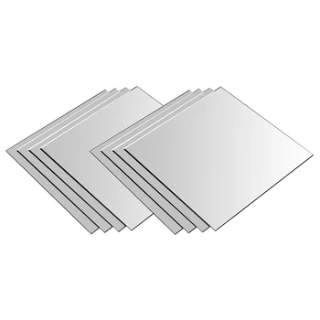 

20.5cmx8pcs Removable 3D Decal Mosaic Mirrors Wall Stickers Home Bedroom DIY Square Mirror Decals