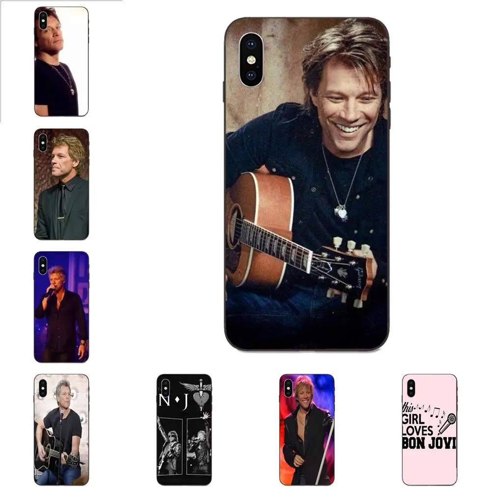 Мягкие силиконовые чехлы из ТПУ черного цвета Jon Bon Jovi для Apple iPhone 4 4s 5 5S SE 6 6S 7 8 Plus X XS